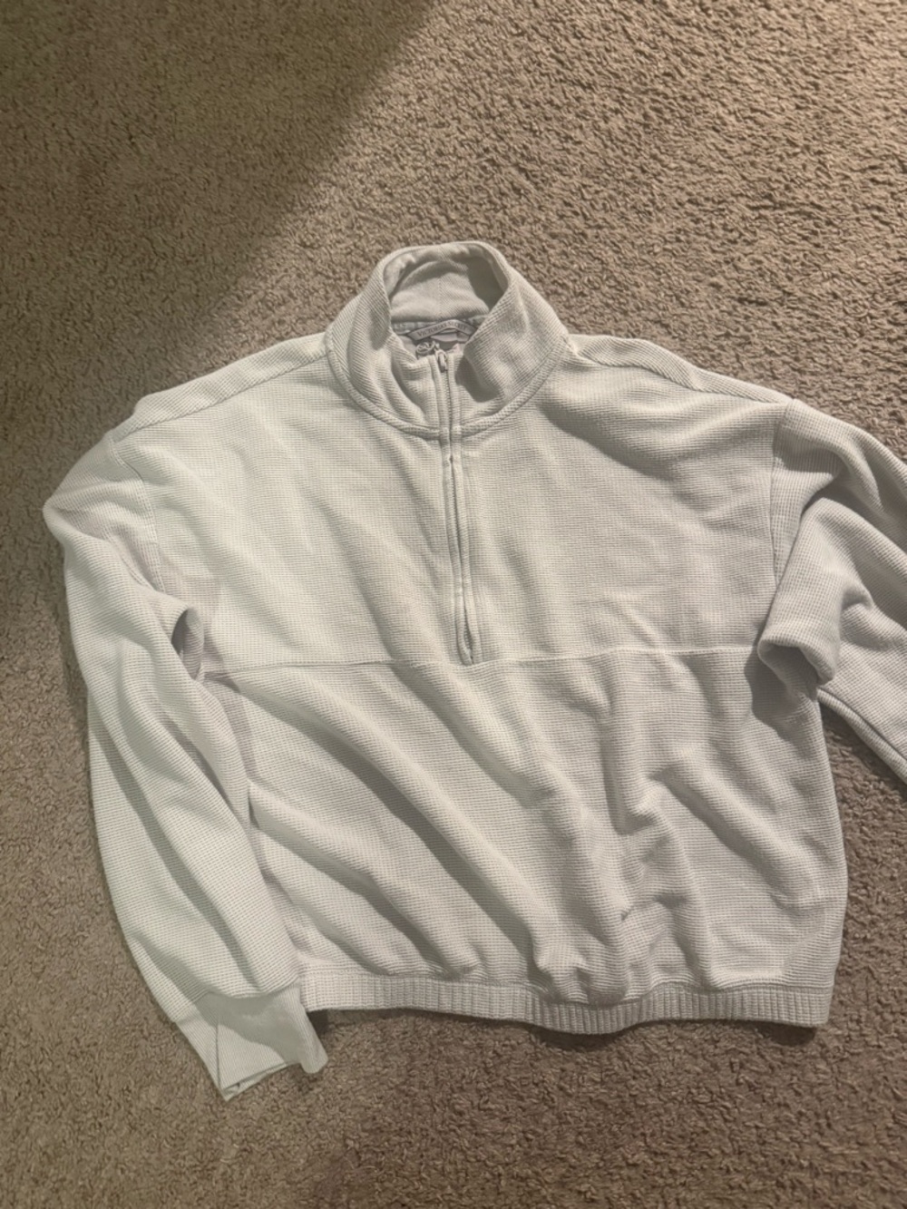 Women’s Light Gray Half-Zip Sweater